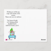 引っ越しましたクラシッククリスマスカー ポストカード (裏面)