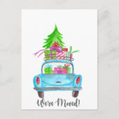 引っ越しましたクラシッククリスマスカー ポストカード (正面)