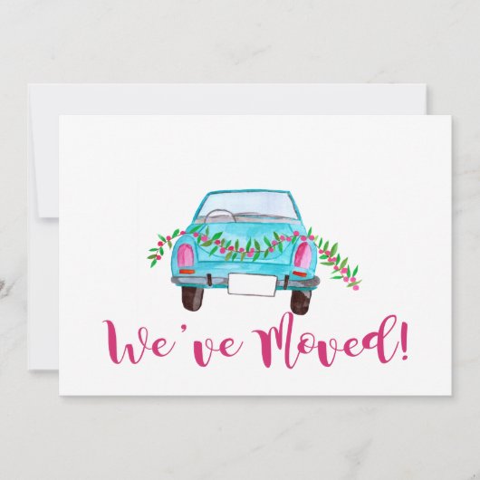 引っ越しましたクラシッククリスマスカー 招待状 (正面)