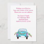 引っ越しましたクラシッククリスマスカー 招待状 (裏面)