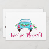 引っ越しましたクラシッククリスマスカー 招待状 (正面/裏面)