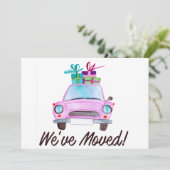 引っ越しましたクラシッククリスマスカー 招待状 (スタンド正面)