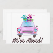 引っ越しましたクラシッククリスマスカー 招待状 (正面/裏面)