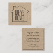 引っ越しましたクラフト新しいアドレス変更エンクロージャ スクエア名刺 (正面/裏面)