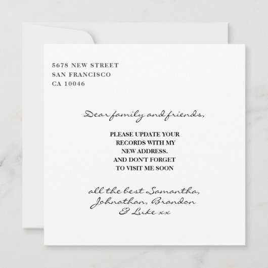 引っ越しましたクラフト鍵の移動発表 案内状 (裏面)