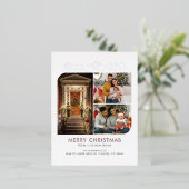 引っ越しましたクリスマスの引越し住所 箔シーズンポストカード (立ち正面)