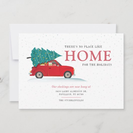 引っ越しましたクリスマスの祝日の新しい住所 案内状 (正面)