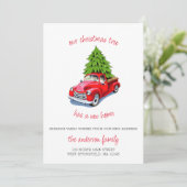 引っ越しましたクリスマスカード新しいアドレス古いトラック シーズンカード (スタンド正面)