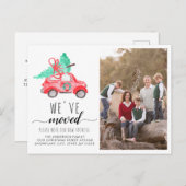 引っ越しましたクリスマスカーフォトホリデームービング 案内ポストカード (正面/裏面)