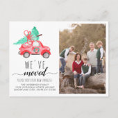 引っ越しましたクリスマスカーフォトホリデームービング 案内ポストカード (正面)