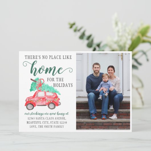 引っ越しましたクリスマスカーフォトホリデームービング 案内状 (スタンド正面)