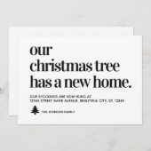 引っ越しましたクリスマスツリーは新しいホームムービングを持っている 案内状 (正面/裏面)