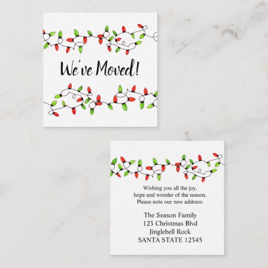 引っ越しましたクリスマスツリーライトエンクロージャカード エンクロージャーカード (正面/裏面)