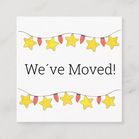 引っ越しましたクリスマスツリーライトエンクロージャカード エンクロージャーカード (正面)