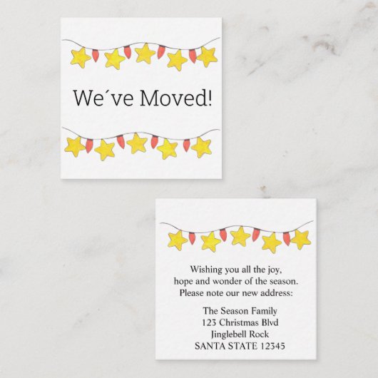 引っ越しましたクリスマスツリーライトエンクロージャカード エンクロージャーカード (正面/裏面)