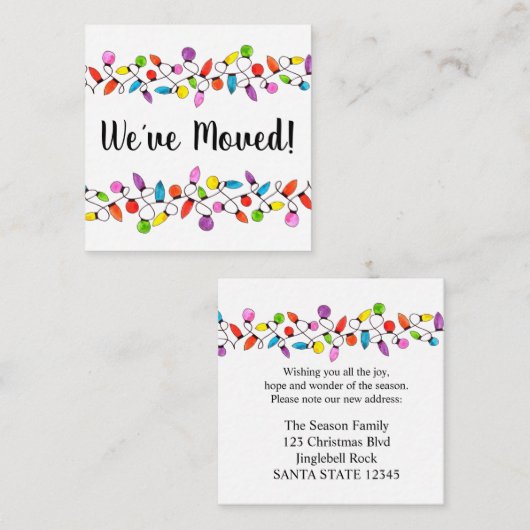 引っ越しましたクリスマスツリーライトエンクロージャカード エンクロージャーカード (正面/裏面)