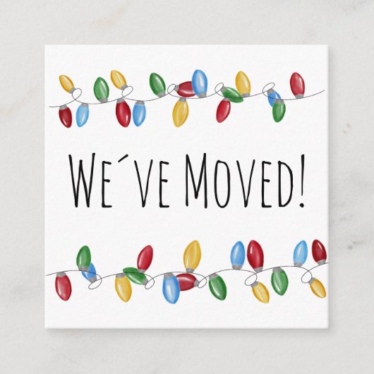 引っ越しましたクリスマスツリーライトエンクロージャカード エンクロージャーカード (正面)