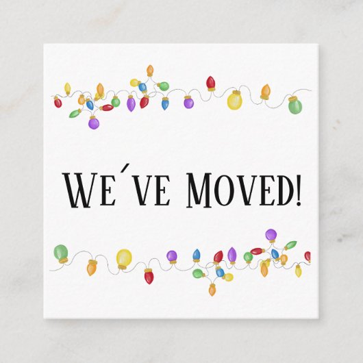 引っ越しましたクリスマスツリーライトエンクロージャカード エンクロージャーカード (正面)