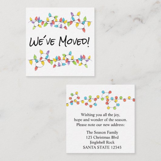 引っ越しましたクリスマスツリーライトエンクロージャカード エンクロージャーカード (正面/裏面)