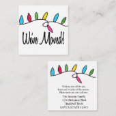 引っ越しましたクリスマスツリーライト エンクロージャーカード (正面/裏面)