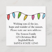 引っ越しましたクリスマスツリーライト エンクロージャーカード (裏面)