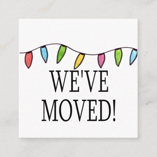 引っ越しましたクリスマスツリーライト エンクロージャーカード (正面)