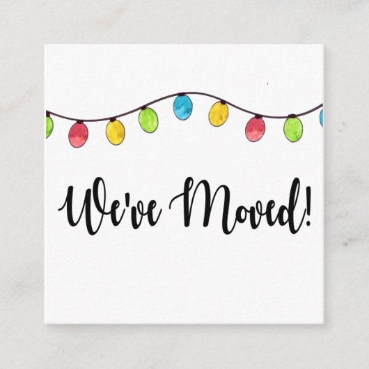 引っ越しましたクリスマスツリーライト エンクロージャーカード (正面)