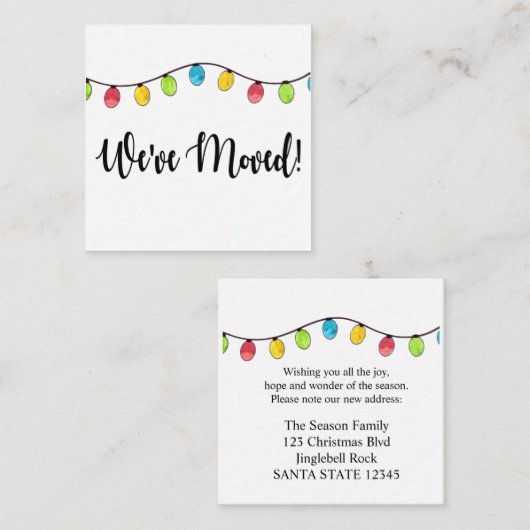 引っ越しましたクリスマスツリーライト エンクロージャーカード (正面/裏面)