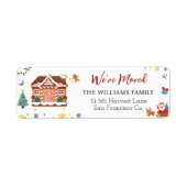 引っ越しましたクリスマスツリー新しいホームムービングラベル ラベル (正面)