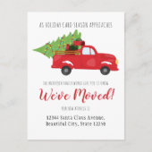 引っ越しましたクリスマストラックギフトホリデームービング 案内ポストカード (正面)