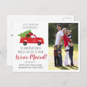 引っ越しましたクリスマストラック写真ホリディムービング 案内ポストカード (正面/裏面)