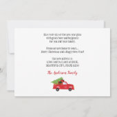 引っ越しましたクリスマストラック写真ホリディムービング 案内状 (裏面)