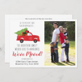 引っ越しましたクリスマストラック写真ホリディムービング 案内状 (正面/裏面)