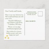 引っ越しましたクリスマスビレッジバジェットハガキ 案内ポストカード (裏面)