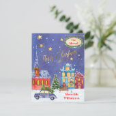 引っ越しましたクリスマスビレッジフラットムーブ 案内状 (スタンド正面)