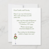 引っ越しましたクリスマスビレッジフラットムーブ 案内状 (裏面)