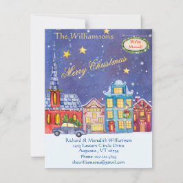 引っ越しましたクリスマスビレッジフラットムーブ 案内状