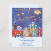 引っ越しましたクリスマスビレッジフラットムーブ 案内状 (正面/裏面)