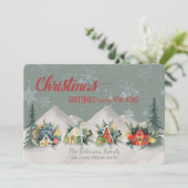 引っ越しましたクリスマスビレッジ カード (スタンド正面)