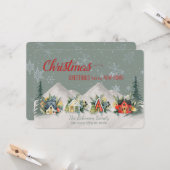 引っ越しましたクリスマスビレッジ カード (正面/裏面インサイチュ)