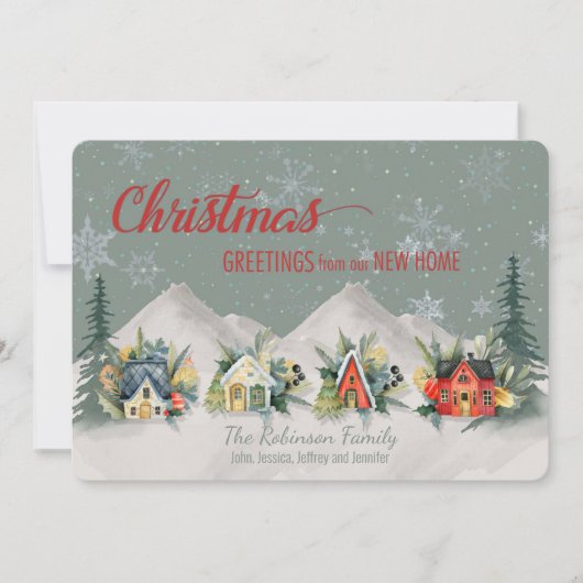 引っ越しましたクリスマスビレッジ カード (正面)