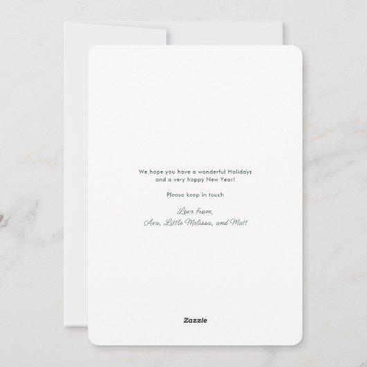 引っ越しましたクリスマスホリデースクリプト移動 シーズンカード (裏面)