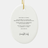 引っ越しましたクリスマスホリデーズコースタルアドレス セラミックオーナメント (裏面)