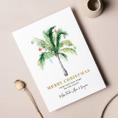 引っ越しましたクリスマスホリデーズパームツリームービング シーズンポストカード