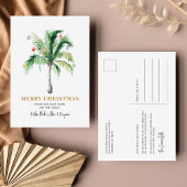 引っ越しましたクリスマスホリデーズパームツリームービング シーズンポストカード