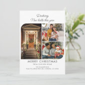 引っ越しましたクリスマスホリデーデッキングホールムービング シーズンカード (スタンド正面)