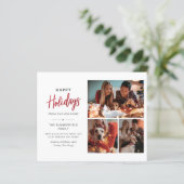 引っ越しましたクリスマスホリデーファミリーフォトカード (スタンド正面)