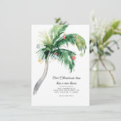 引っ越しましたクリスマスホリデームービングパームツリー 案内状 (スタンド正面)