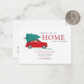 引っ越しましたクリスマスホリデームービング ノートカード (正面/裏面インサイチュ)