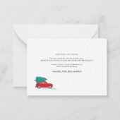 引っ越しましたクリスマスホリデームービング ノートカード (裏面)